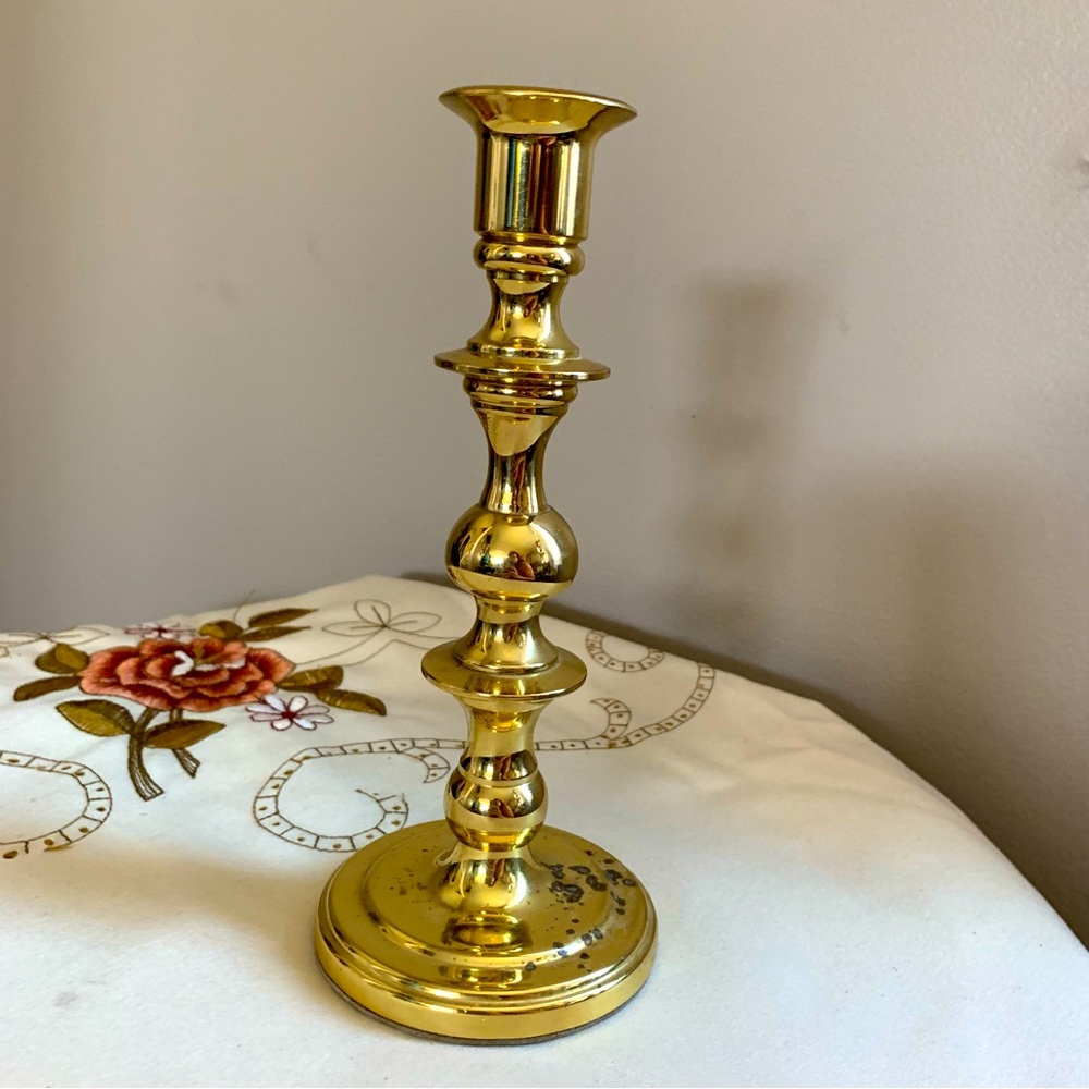 Baldwin Brass Candlestick candle holder approx 7”